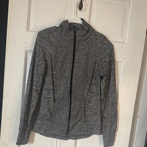 Heather Gray Zip-Up Active Jacket